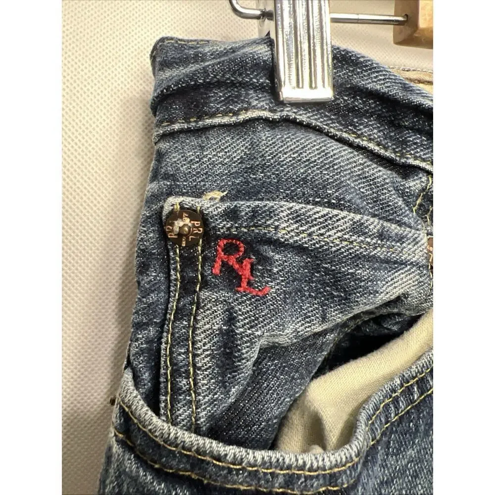 Polo Ralph Lauren Cortlandt 300 Dark Wash Blue Denim Jeans Mens 30x30